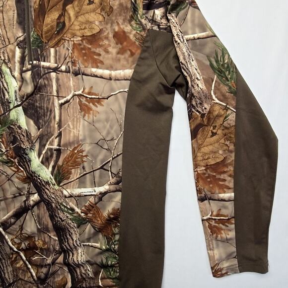 Realtree Camouflage Mens Long Sleeve Shirt Medium Brown Camo Hunting Outdoor - Picture 7 of 10